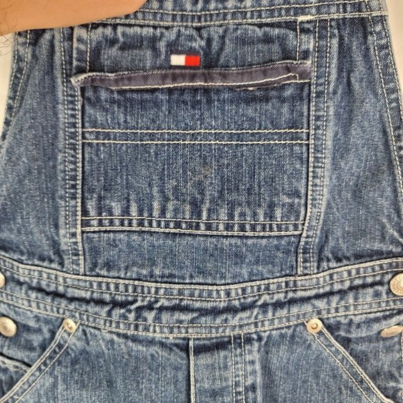 Tommy Hilfiger Kids Boys Vintage 2003 Bib Overalls Size 4 Tommy Jeans Flag - Picture 8 of 12